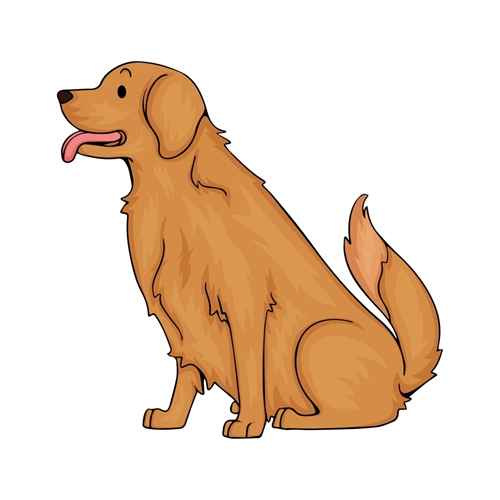 Dog Lovers Theme Golden Retriever Dog Transparent Sticker